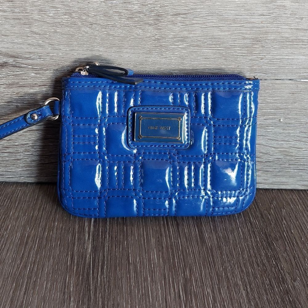 Nine West Royal Blue Quilted Wristlet